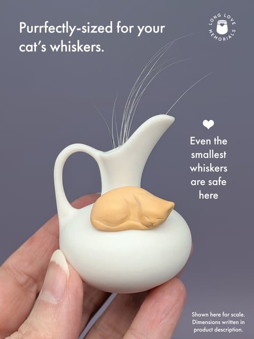 Image of Orange Cat Whisker Holder: Mini Pitcher Vase