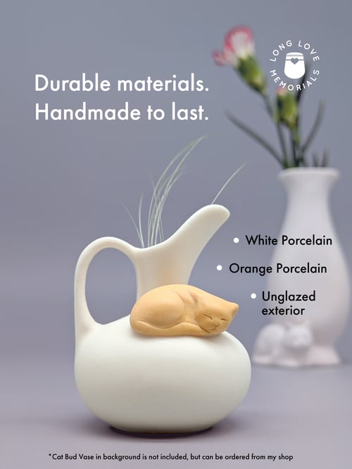 Image of Orange Cat Whisker Holder: Mini Pitcher Vase