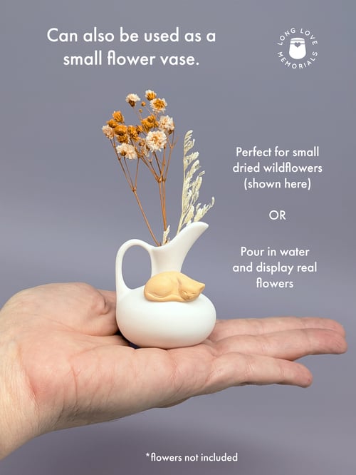 Image of Orange Cat Whisker Holder: Mini Pitcher Vase