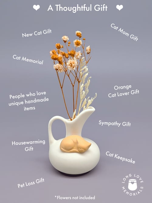 Image of Orange Cat Whisker Holder: Mini Pitcher Vase