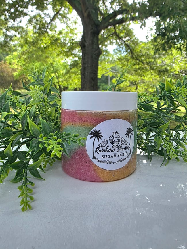 Rainbow Sherbet Sugar Scrub 8oz Jar