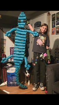 Pool noodle lizards