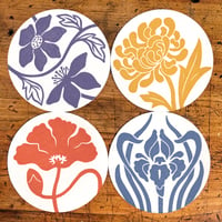 Nouveau Flowers Coaster Set