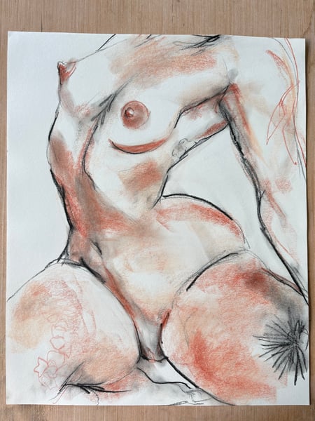 Image of Figure Twist Study - Original 14”x17”