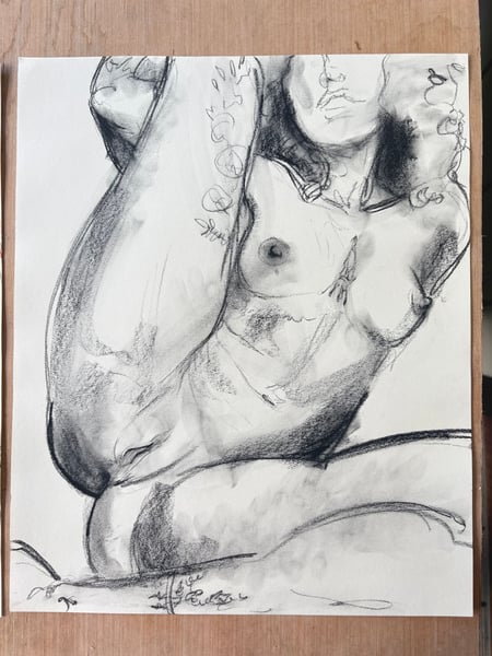 Image of Figure Stretch Study - Original 14”x17”