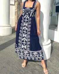 Image 1 of FARM Rio - "BORDADO TRO"- Embroidered Maxi Dress