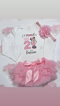 Image 1 of Minnie birthday tutu set 