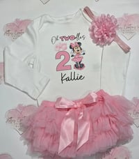 Image 2 of Minnie birthday tutu set 