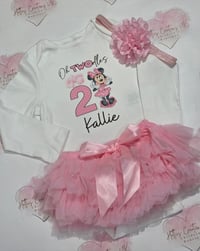Image 3 of Minnie birthday tutu set 