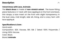 Image 4 of ANIMALE - Velvet Lace Long Dress