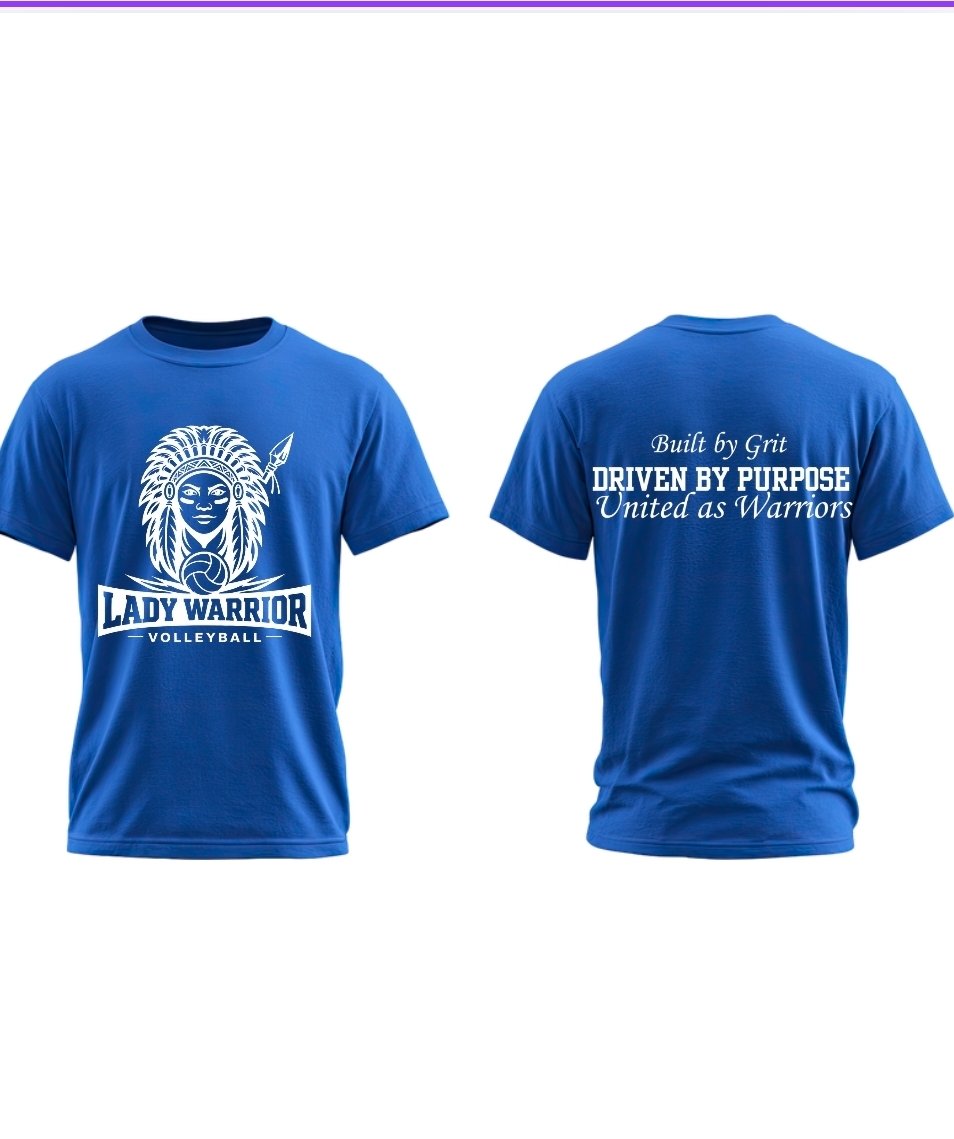 Image of Socorro Warriors Volleyball blue Tee