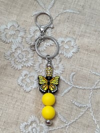 Yellow butterfly keychain 