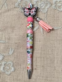 Peachy floral butterfly 3