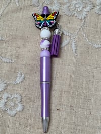 Purple butterfly pen 