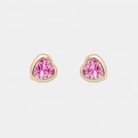 Image 1 of Pink Promise Heart Stud