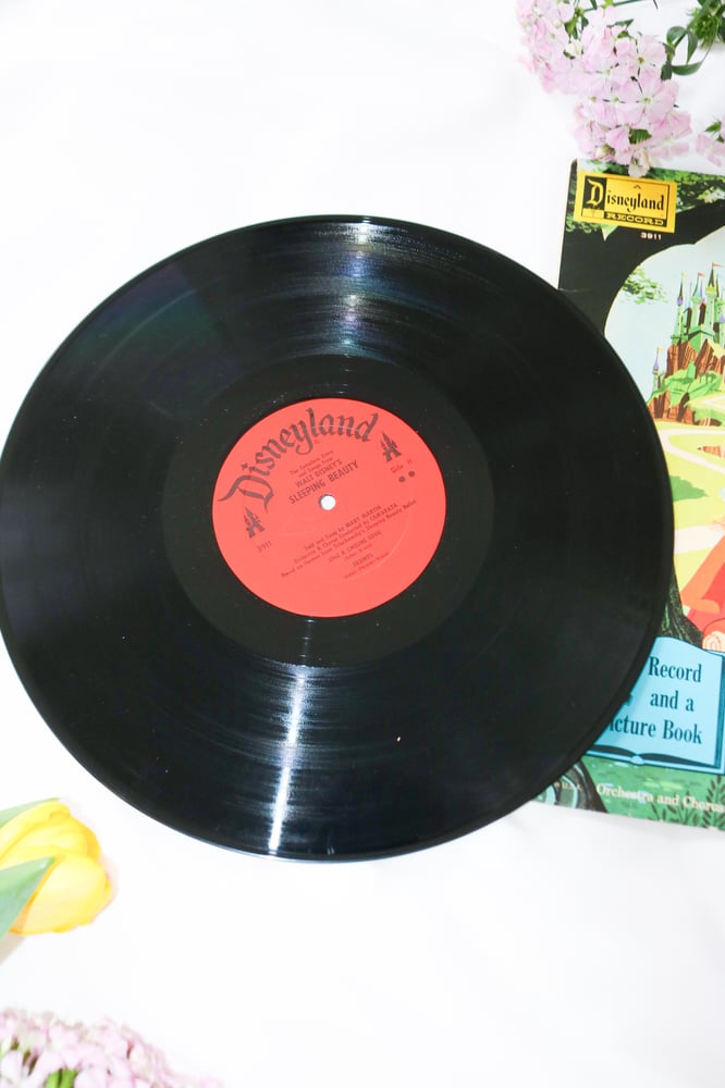 Image of Vintage 1958 Sleeping Beauty Record with Book Told and Sung by Mary Martin 