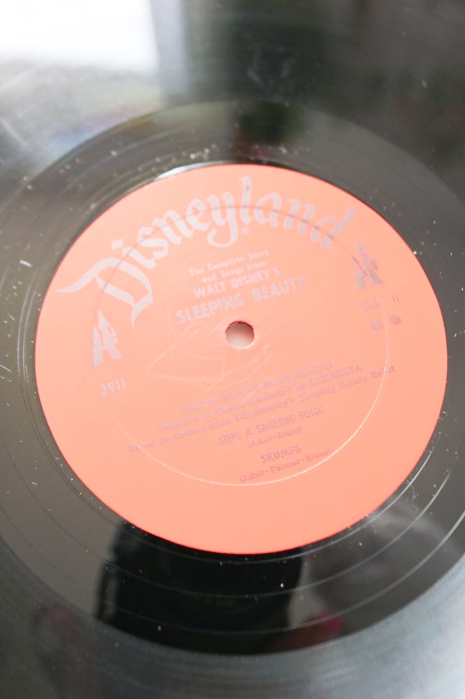 Image of Vintage 1958 Sleeping Beauty Record with Book Told and Sung by Mary Martin 