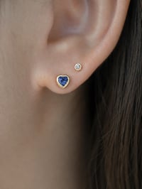 Image 3 of Blue Heart Promise Stud