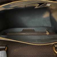 Image 3 of Monogram Canvas Tote Bag with Stripe Strap | Gold Accent Closure | On Hand & Ready to Ship!