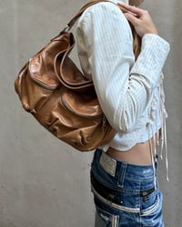 Image 10 of TAN LEATHER SHOULDER BAG