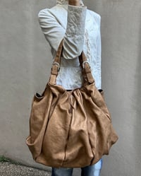 Image 2 of ITALIAN LARGE BRONZE LEATHER BAG