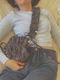 Image 4 of Brown Polka Dot Pudding Pouch 