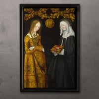 Image 3 of Gothic Renaissance Art Print – Saints Christina & Ottilia