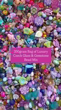 Image 1 of 350gram Luxury Czech Glass & Gemstone Bead Mix