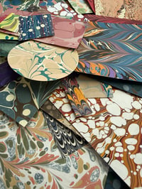 Image 3 of Assorted off-cut pack / gift pack - 100g of hand marbled paper / one available