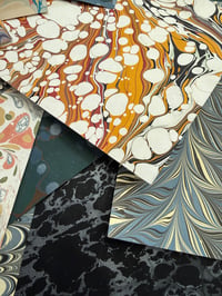 Image 6 of Assorted off-cut pack / gift pack - 100g of hand marbled paper / one available