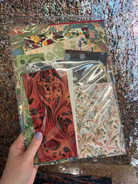 Image 1 of Assorted off-cut pack / gift pack - 100g of hand marbled paper / one available