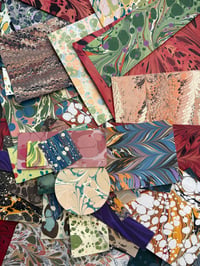 Image 2 of Assorted off-cut pack / gift pack - 100g of hand marbled paper / one available
