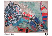 Image 1 of A3 Giclée Art Print — DRAGON EATS SWANSEA — collaboration with Birdy Lancaster and Marc Craig