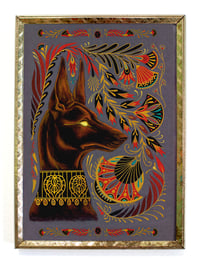 Image 1 of Pharoah in small brass frame