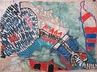 Image 1 of DRAGON EATS SWANSEA — original artwork — collaboration with Birdy Lancaster and Marc Craig