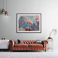 Image 2 of DRAGON EATS SWANSEA — original artwork — collaboration with Birdy Lancaster and Marc Craig