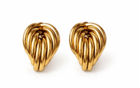 Image 1 of The Ribbed Knot Statement Earrings