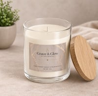 Image 1 of 🕯️ Soy Wax Candle – 5 oz with Bamboo Lid