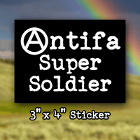 Antifa Super Soldier Sticker