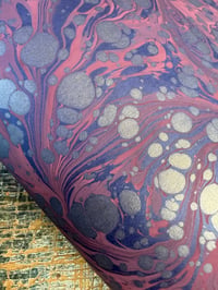 Image 2 of One of a kind hand marbled paper  - 'Sugar Plum'