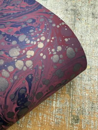 Image 3 of One of a kind hand marbled paper  - 'Sugar Plum'