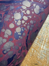 Image 4 of One of a kind hand marbled paper  - 'Sugar Plum'