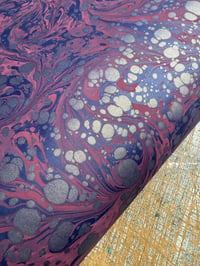 Image 1 of One of a kind hand marbled paper  - 'Sugar Plum'