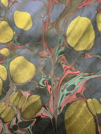 Image 8 of TWO of a kind hand marbled paper  - 'Discotheque'
