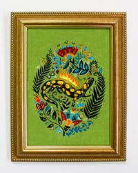 Fiery Little Prince in gold frame