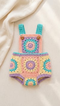 Image 1 of Mono de Bebé Crochet Algodón 
