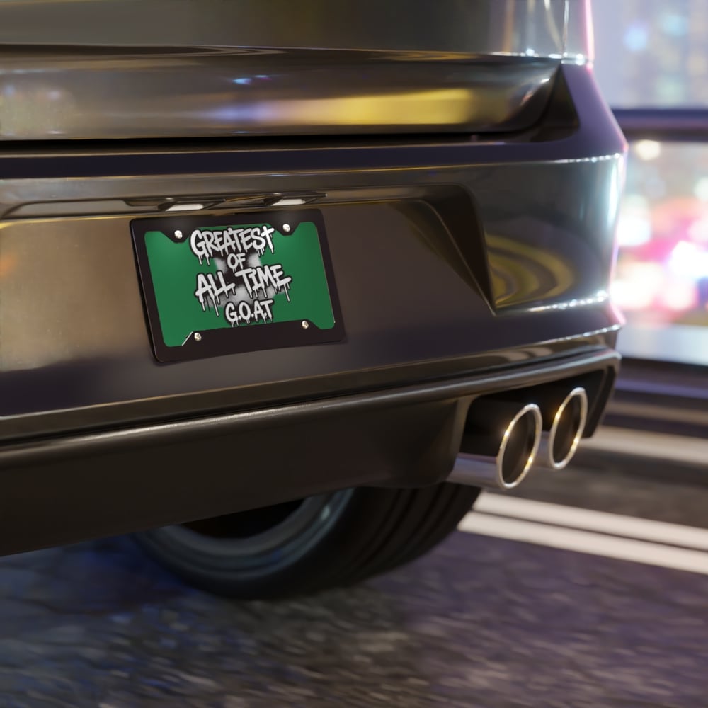 Image of Vanity Plate - "Greatest of All Time G.O.A.T" Green Novelty License Plate