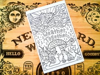 Image 1 of Weather Together Color-Me Postcard