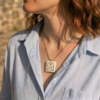 Image 3 of Χειροποίητο Κολιέ "Love Letter" με Ατσάλινη Αλυσίδα