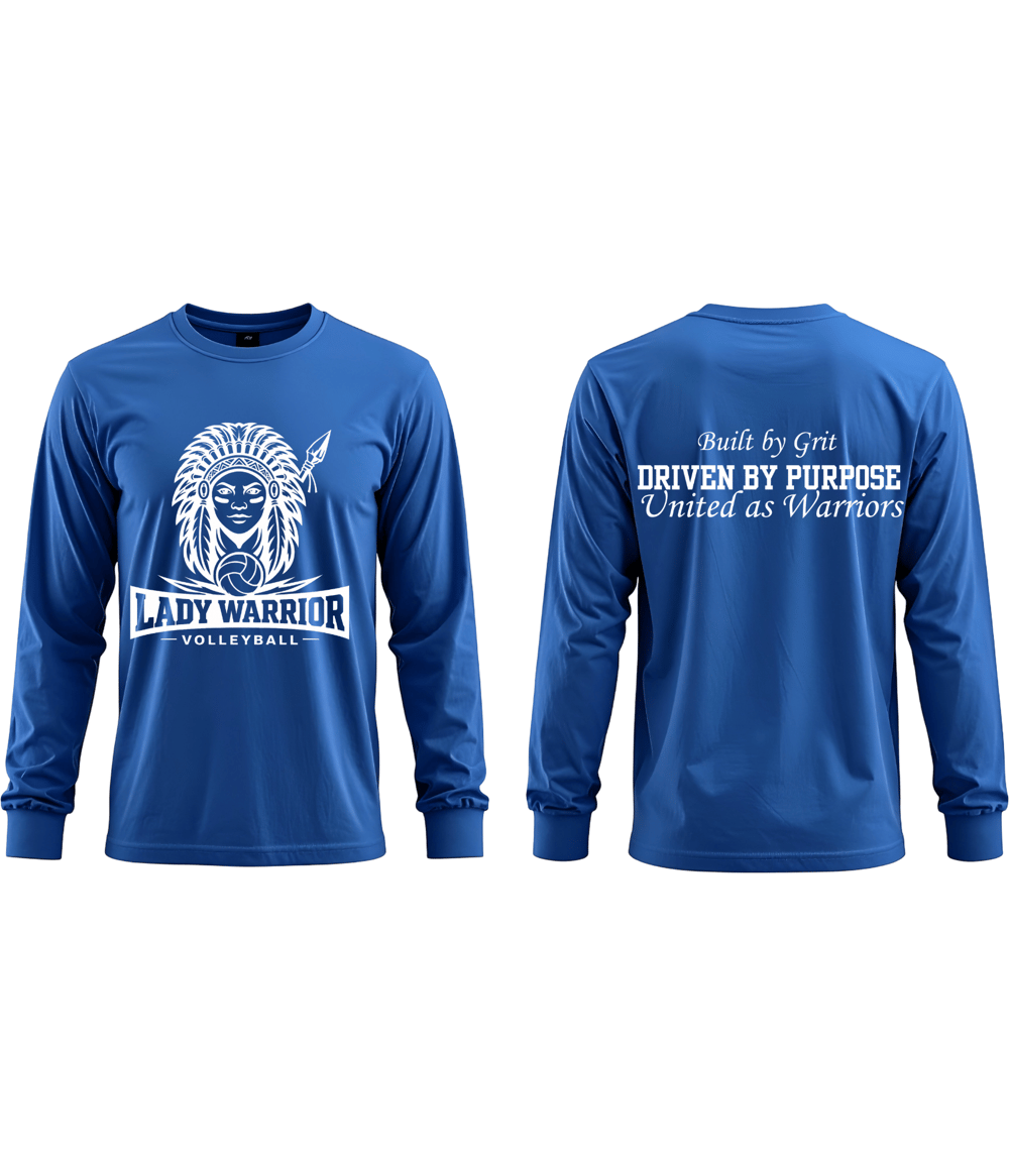 Image of Warriors Volleyball Blue Long Sleeve